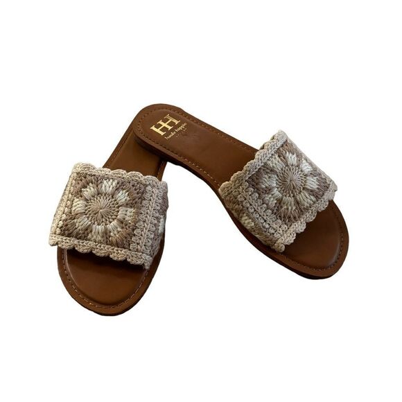 Haute Hippie Rianne crochet slides sandals excellent Size 9 - Picture 3 of 6